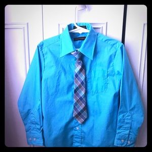 Boys Dockers Dress Shirt with Matching Tie